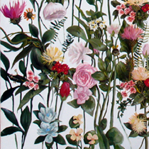 Perdersi in giardino - 100x100 cm oil on canvas (private collection)