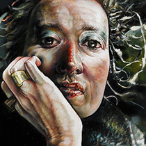 Sandrine - 80x80cm oil on linen